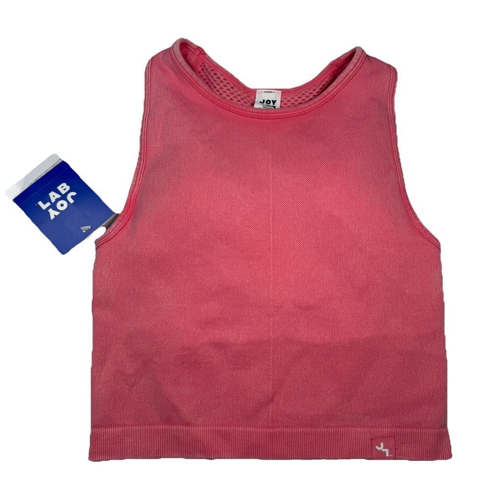 Joy Lab Pink Seamless Crop Tank‎ Womens Small NWT Ribbed Athletic Top